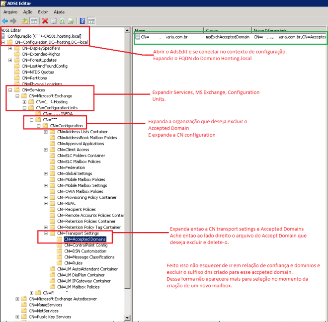 Excluir Accepted Domain Exchange Hosting1